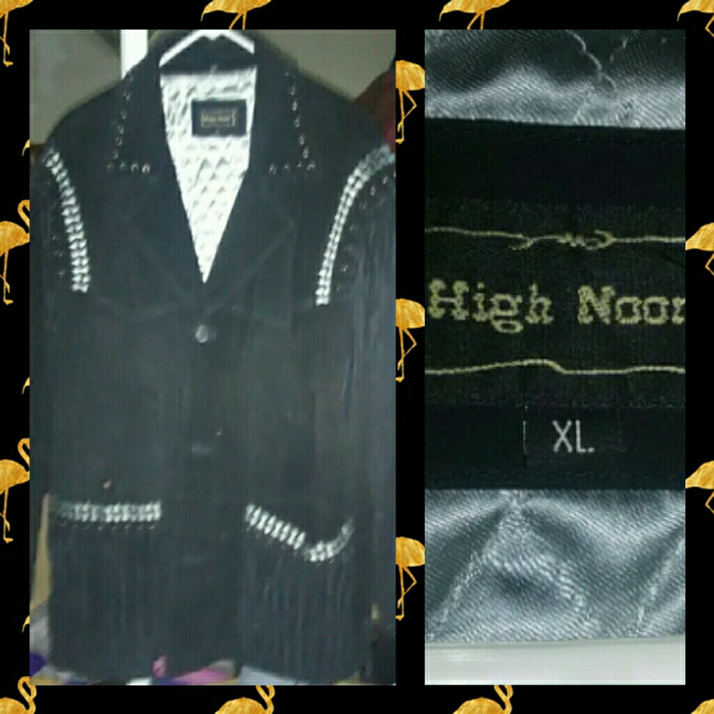 Men's XL Black suede jacket